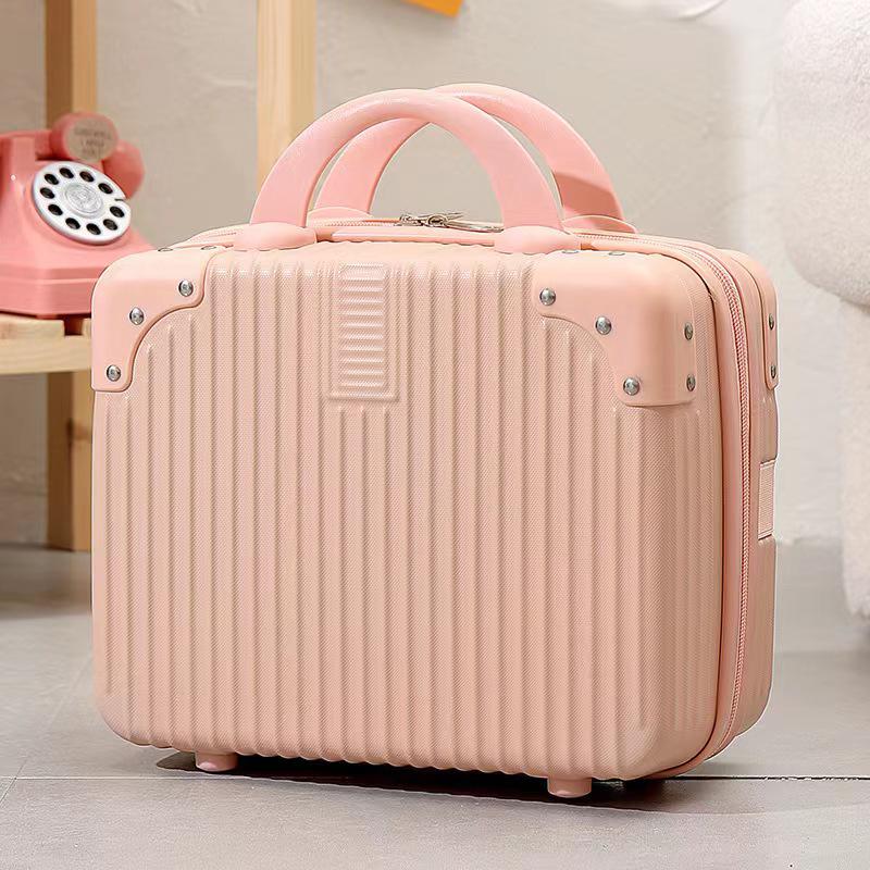 14" Retro Makeup Case - Mini Suitcase Handbag Storage Bag for Travel