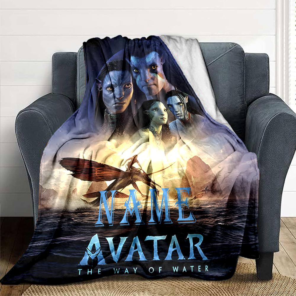 Custom Name Avatar Water'S Journey Party Blanket For Couch Bed Plush Cozy Fuzzy Blanket Super Soft Warm Blankets For Fall And Winter 0916290