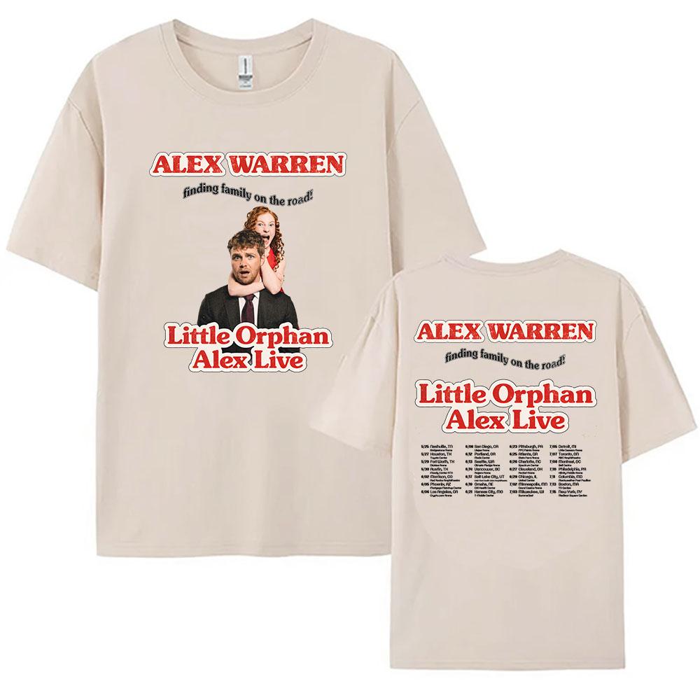 Little Orphan Alex Live T-shirt ALEX WARREN Finding Family on The Road Tshirt Short Sleeve Cotton Loose T Shirt Print Tee