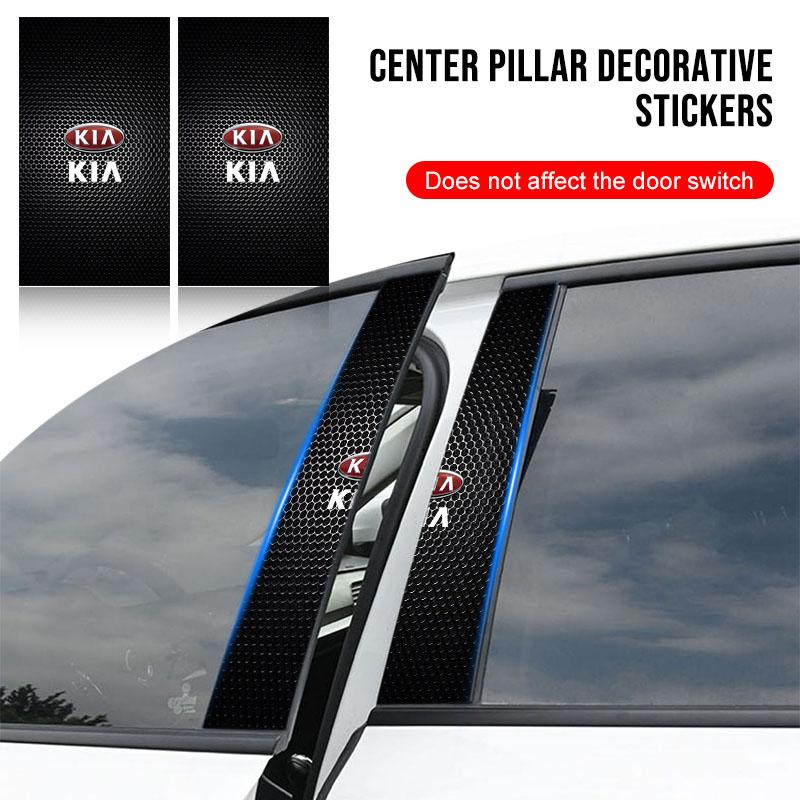 Car Emblem Center Pillar Sticker Auto Door Decorative Stickers Styling For KIA Rio Ceed Sportage Sorento k2 k3 k4 k5 k6 Soul Opeima