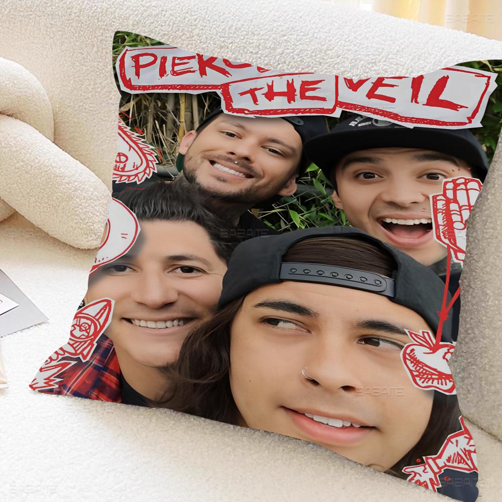 P-pierce The-Veil Band Pillow Anime Pillow Sofa Bed Head Pillow Cover Cushion Cover 45x45 Cm Fashion