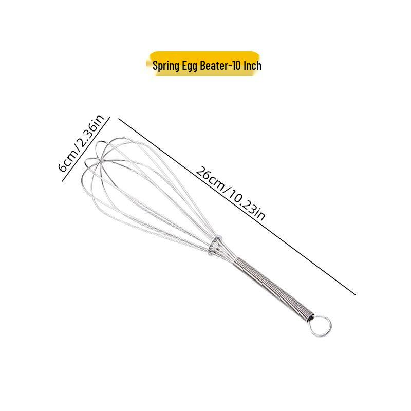 Stainless Steel Manual Egg Beater & Milk Frother Tool