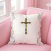Sacred and Holy GGOD CCrucifix Cushion Cover Pillow Case Soft Skin Friendly Fabric  Concealed Zipper