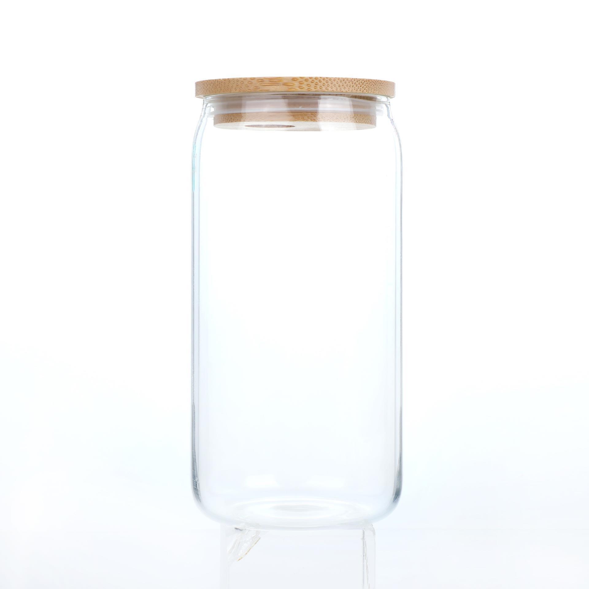 

Drinking Glasses with Bamboo Lid 16oz Glass Cups Beer Glasses Iced Coffee Glasses Cute Tumbler Cup Ideal for Whiskey Soda Tea 401-500ml