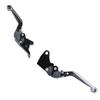 1 Pair Folding Clutch Brake Lever Aluminum Alloy 6 Level Adjustable Drum Brake Lever for FZ‑07 MT‑07 2014‑2022