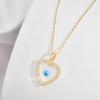 Heart-Shaped Devil'S Eye Necklace Women'S Personality Trend Cold Wind Zircon Pendant Jewelry