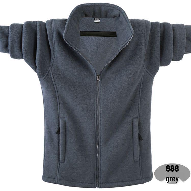 Plus Size Velvet Lined Hoodie for Men - Thick and Warm Lamb Fleece Sports Jacket for Autumn/Winter L (105-115 jin)