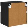 TV Wall Cabinet with LED Black Oak Effect 40 X 30 X 40 Cm