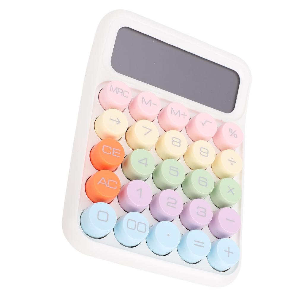 Mechanical Calculator 12 Digit Large LCD Display Big Buttons Electronic for School Business Home Colored
