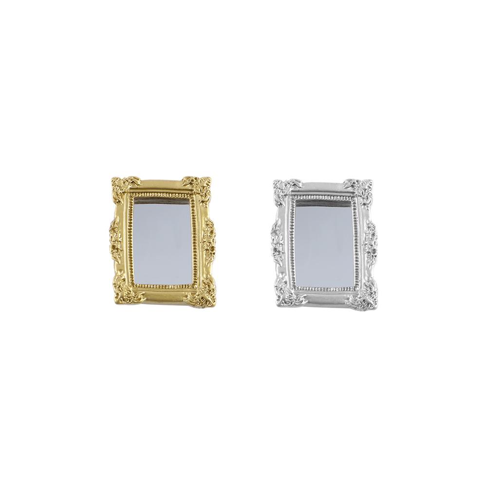 European Frame 1/12 Tiny Elegant Mini Dollhouse Mirror Ornament Furniture Miniature
