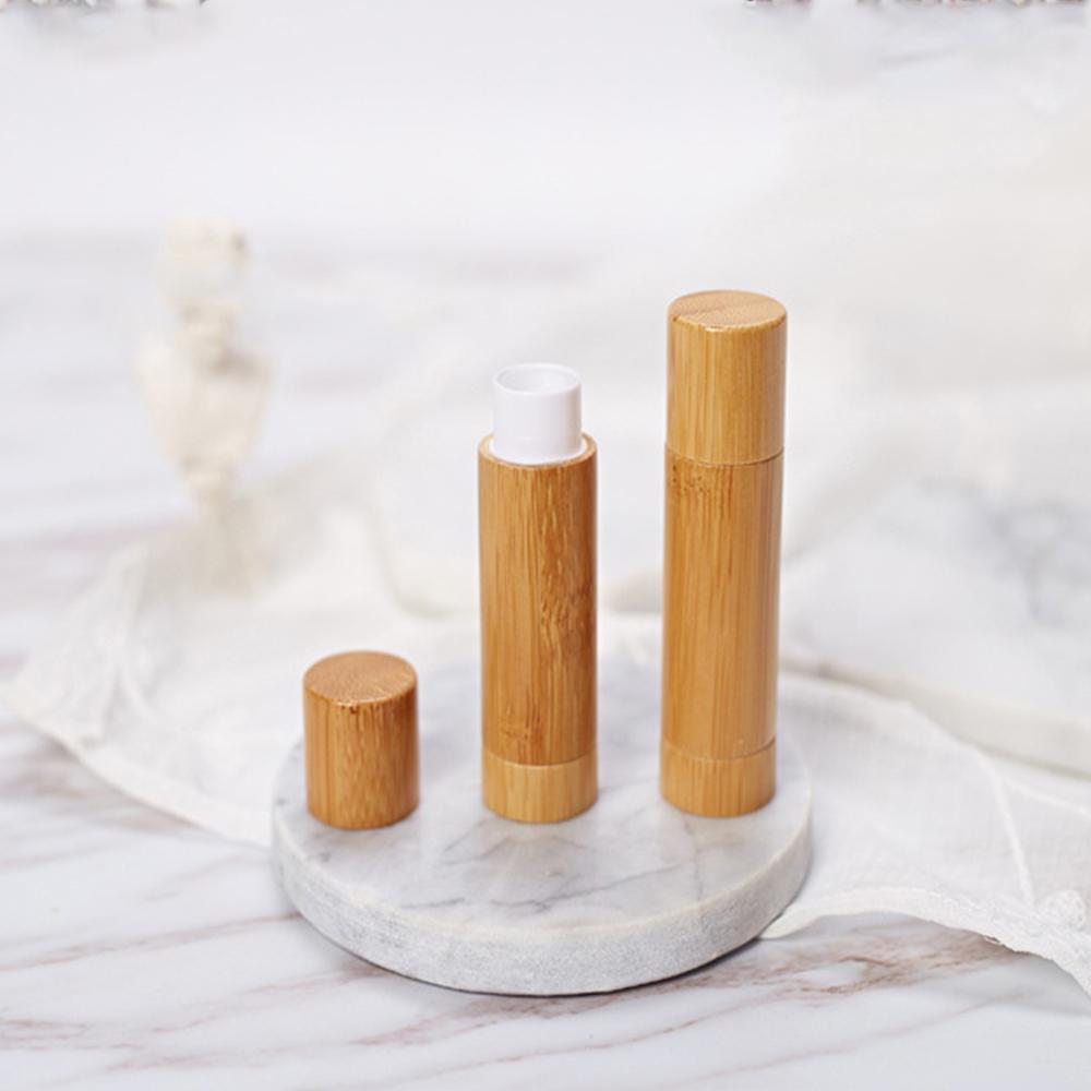 5g Bamboo Empty Lip Gloss Container Lipstick Tube Diy Container Tubes Natural Bamboo Makeup Products Beauty Lip Tint Wholesale
