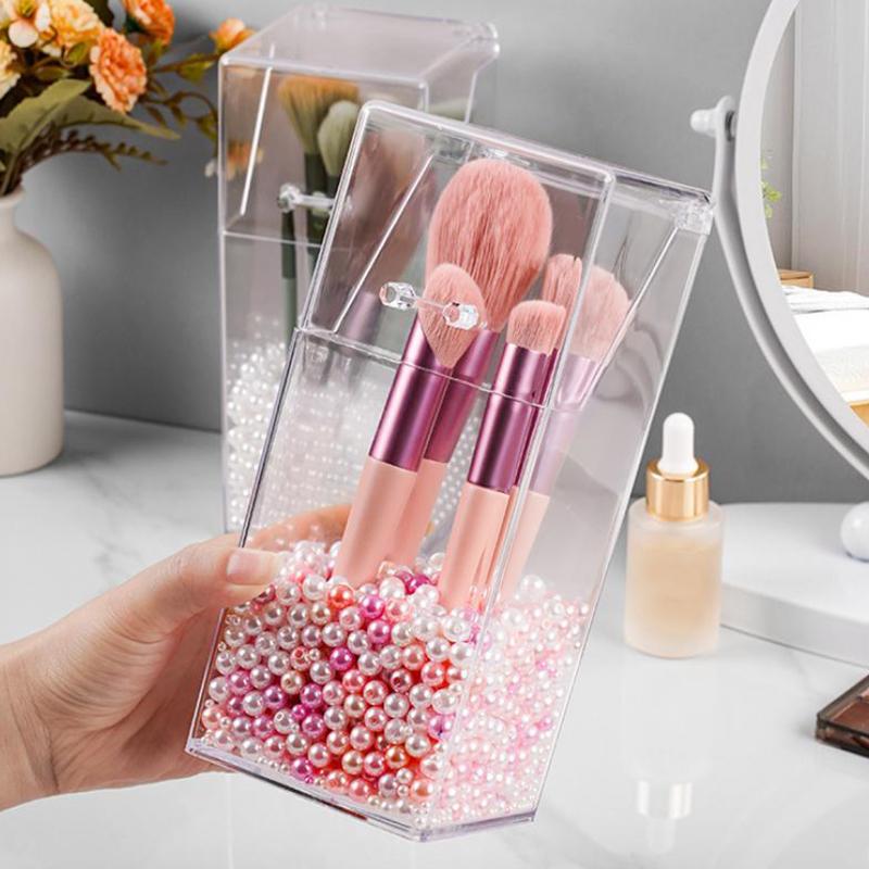 Clear Disposable Mask And Emesis Bag Storage Box Makeup Brush Storage Box Multifunctional Durable Practical Organizer Rack