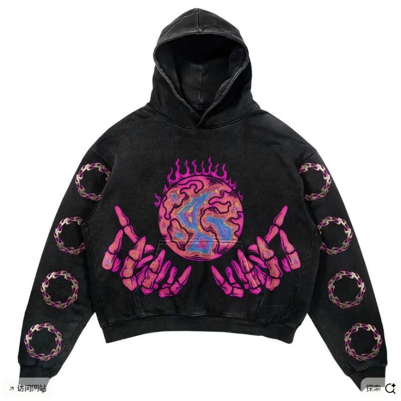 Autumn and Winter Men and Women's Skull Horror Element Pattern 3D Printed Hoodie Black Casual Pullover Suitable for Daily Wear