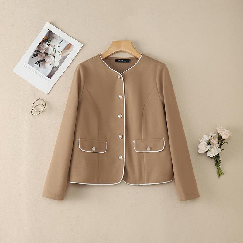 

ZANZEA Женский повседневный кардиган с круглым вырезом и длинным рукавом, шерстяные куртки S хаки