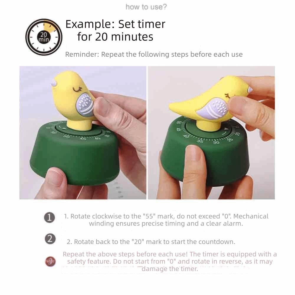 Mechanical Countdown Timer Rotating Study Time Manager Cooking Timer Kitchen Timer Graduation Gift