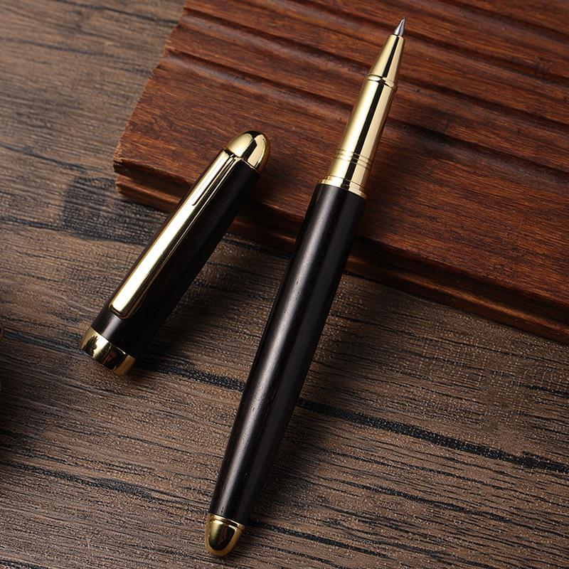 High Quality Brass Signature Pen, Business Office Ballpoint Pen, Vintage Wooden Writing Pen