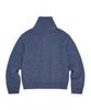 MEA Alpaca High Neck Knit Zip [Melange Blue]