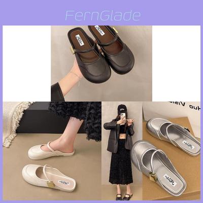 Lässige flache Schuhe im koreanischen Stil für Damen mit PVC-Obermaterial und Gummisohle für täglichen Komfort