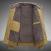 Men's Warm Cotton Jacket Coat Lambswool Jacket Autumn Winter Solid Color Fleece Workwear Plus Size Outdoor Travel Lapel Coat