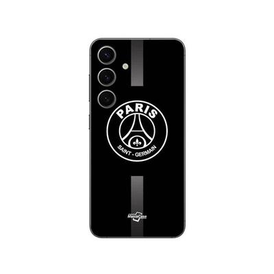 Coque Pour Samsung Galaxy S25 Plus Psg Logo Jordan Gris Fond Noir