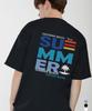 NANDE Suemmer Beach Transfer Print Oversized Short Sleeve T-Shirt