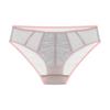 French Color Block Low-Waist Mesh Hip-Hugging Briefs for Women