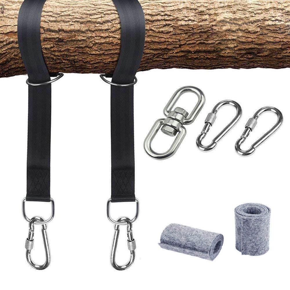 Adjustable Tree Swing Straps Hanging Straps Heavy Duty Polyester Nylon Tree Strap Outdoor Hammock Swing Rope Tree Swing Hanging Kit