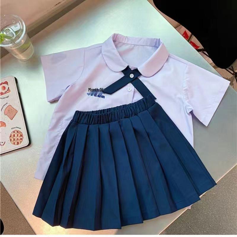 Kinder Schuluniform im Thai-Stil - Jungen & Mädchen College JK Uniform - Kindergarten bis Grundschule Abschlussoutfit