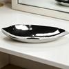 Leaf-Shaped Tray Decorative Aluminum Lustrous Metal Leaf Platter