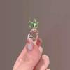 Pink Crystal Carrot Brooches Pins For Women Crystal Love Enamel Badge Wedding Party Jewelry Design Accessories