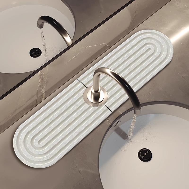 Diatomeeën Modder Absorberend Matje - Sneldrogende Kraan & Spoelbak Mat voor Keuken/Badkamer