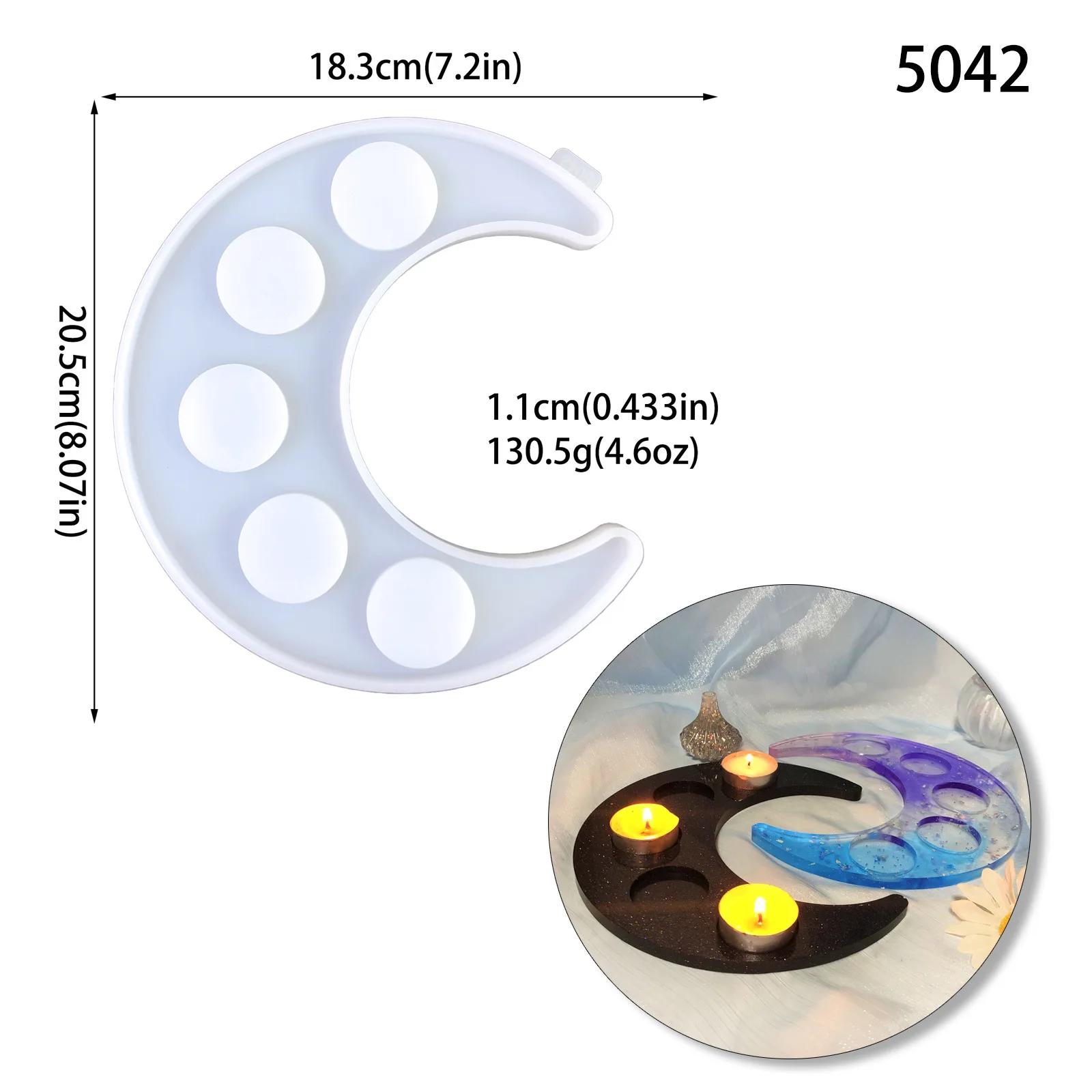 DIY Moon Candlestick Silicone Mold for Crystal Resin Home Decoration Tray Cup Holder Molds