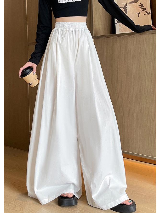 Yamamoto Women s Floor-Length Wide-Leg Tencel Pants - Loose, Casual, Spring/Summer Draped Style 5XL