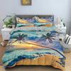 Luxury New 3D Print Beach Starfish Duvet Cover Set Queen Blue Cute Ocean Creatures Bedding Set Sea Shells Starfish Cover