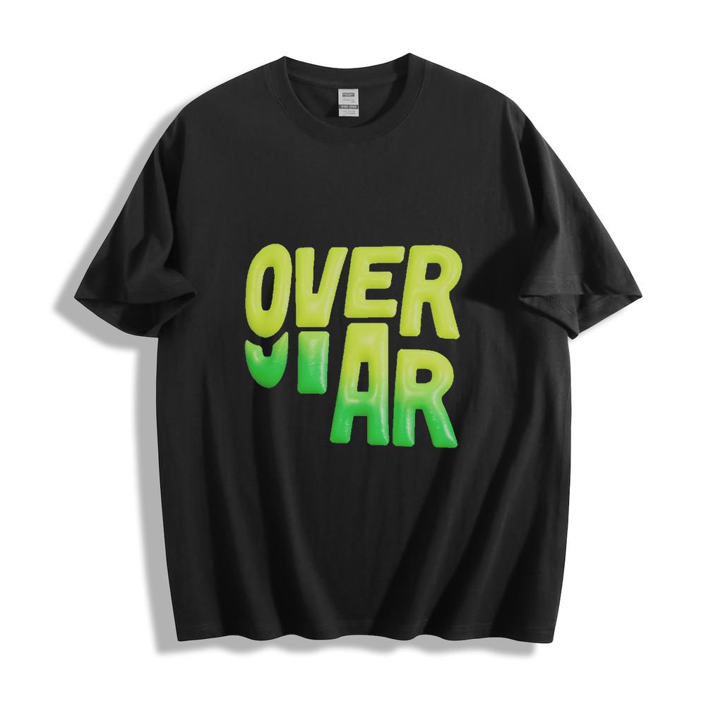 

Gradient 3D OVER JAR Text Graphic T-Shirt 4XL
