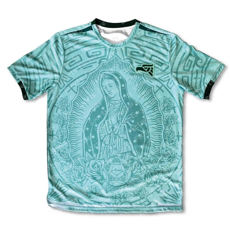 Mexico Football Training Sports Short Sleeved T-shirt Summer Breathable Quick Drying Oversized Casual Shirt
