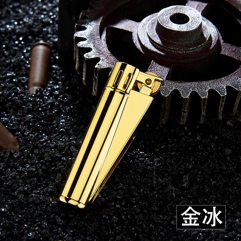 Vintage Cotton Oil Lighter Old-fashioned Classic Metal Windproof Grinding Wheel Flint Lighter Men's Gift Cigarette Accessories
