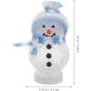 Uonlytech Christmas Snowman Night Ligh, LED Light USB Night Light Mini Glowing Snowman Desktop Ornaments for Home Bedroom Christmas