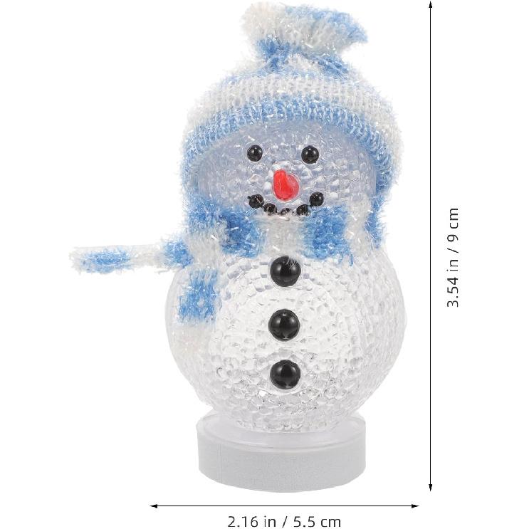 Uonlytech Christmas Snowman Night Ligh, LED Light USB Night Light Mini Glowing Snowman Desktop Ornaments for Home Bedroom Christmas