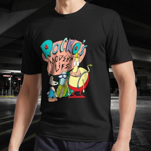 Rocko_s Modern Life Original Logo T-Shirt Funny Size American Unisex T- Shirt S разноцветный