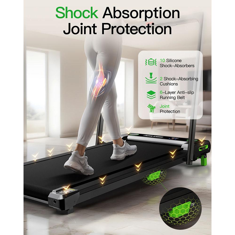 Akluer 480L-B Incline Walking Pad with Handle, 2.5HP Under Desk Treadmill, LED Screen & Remote Control, 330lbs Max Capacity, Foldable