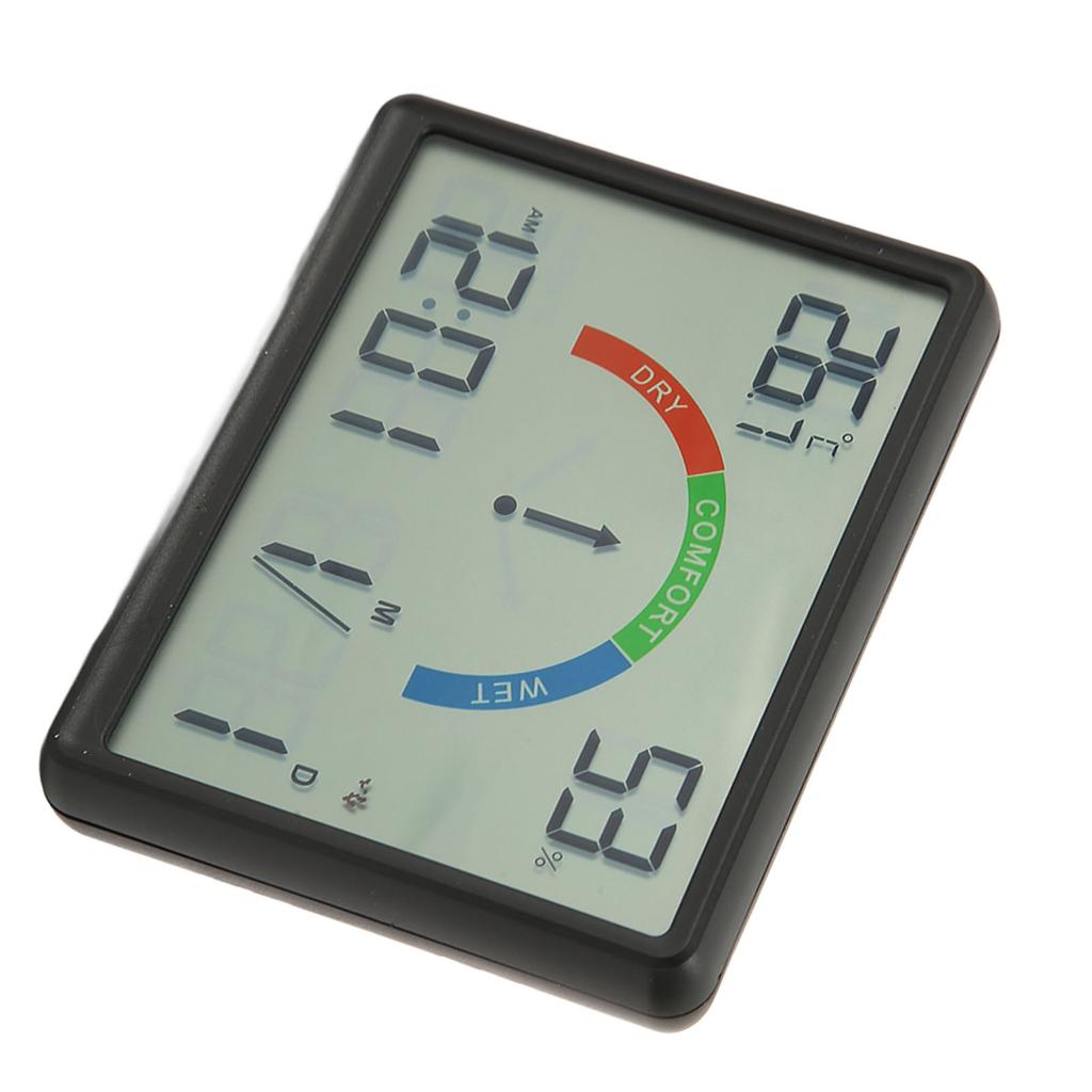 Small Digital Alarm Clock Multifunctional Date Time Temperature Display Big Number LCD Electric