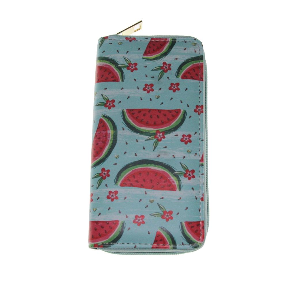 New Fruit Watermelon Long Zipper Wallet, Wallet