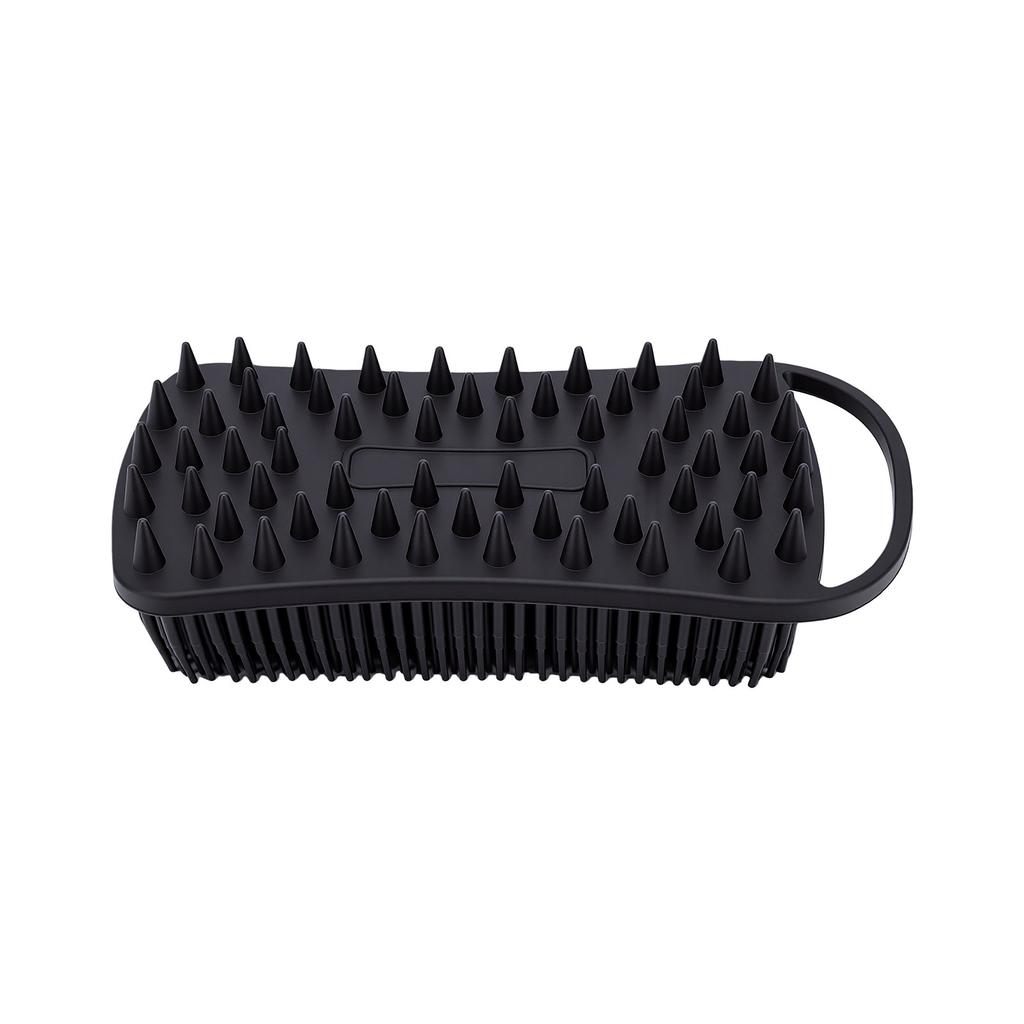Silicone Body Scrubber Rectangular Gentle Massage Exfoliating Silicone Bath Brush with Hanging Hole