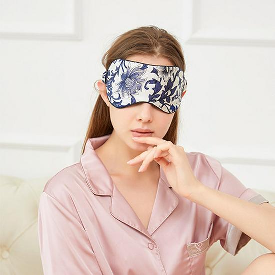 19 Mommy Double-Sided Mulberry Silk Blackout Eye Mask with Printed Logo - Ideal for Sleep, Travel, and Breaks