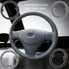 Carbon Fiber Leather Car Steering Wheel Cover For Kia Rio Rio5 Hyundai Getz (Facelift) 2005-2011 Accent 2006-2011