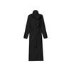 Bronze Coffee Cashmere Merino Wool Double-Sided Mid-Length Coat with Loose Lapel