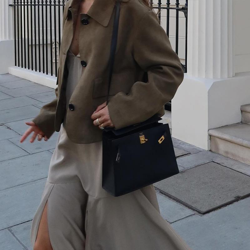 Retro Causal Suede Jackets Women Elegant Single Breasted Lapel Coats Autumn Winter Fashion Soft Pocket Outwear