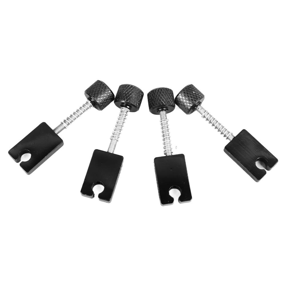 4PCS Black Headless Bass Bridge Metal Bass Bridge Saddle Bass Replacement Parts Guitar Replacement