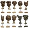 Vintage Bronze Dog Head Shape Resins Welcome Doorbell Outdoor Wall Hanging Decoration For Dog Lover Home Entrance Decors